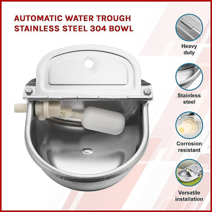 Automatic Water Trough Stainless Steel 304 Bowl BestSellers Kings Warehouse 