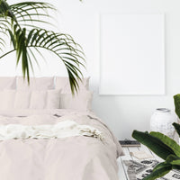 Balmain 1000 Thread Count Hotel Grade Bamboo Cotton Quilt Cover Pillowcases Set - King - Blush Bedding Kings Warehouse 
