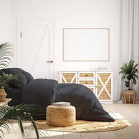 Balmain 1000 Thread Count Hotel Grade Bamboo Cotton Quilt Cover Pillowcases Set - King - Charcoal Bedding Kings Warehouse 