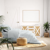 Balmain 1000 Thread Count Hotel Grade Bamboo Cotton Quilt Cover Pillowcases Set - King - Cool Grey Bedding Kings Warehouse 