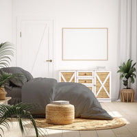 Balmain 1000 Thread Count Hotel Grade Bamboo Cotton Quilt Cover Pillowcases Set - King - Pewter Bedding Kings Warehouse 