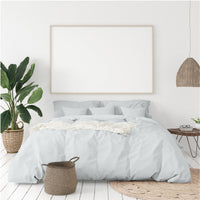 Balmain 1000 Thread Count Hotel Grade Bamboo Cotton Quilt Cover Pillowcases Set - Queen - Cool Grey Bedding Kings Warehouse 