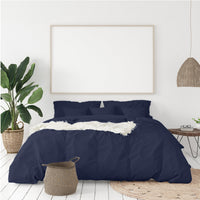 Balmain 1000 Thread Count Hotel Grade Bamboo Cotton Quilt Cover Pillowcases Set - Queen - Royal Blue Bedding Kings Warehouse 