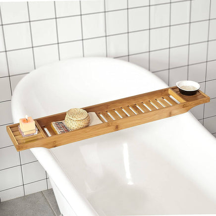 Bamboo Bath Caddy, Tray,Organiser Natural Kings Warehouse 