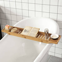 Bamboo Bath Caddy, Tray,Organiser Natural Kings Warehouse 