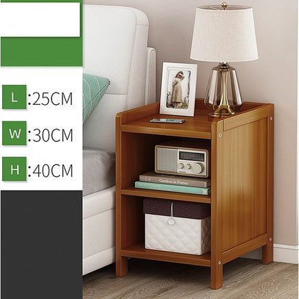 Bamboo Bedside Table Nightstand Storage Bedroom Sofa Side Stand Kings Warehouse 