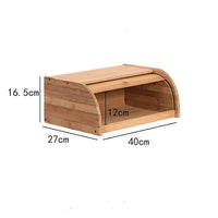 Bamboo Bread Bin Storage Box Kitchen Loaf Pastry Container Kings Warehouse 