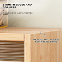 Bamboo Dustproof Cup Storage Cabinet with Sliding Acrylic Door Kings Warehouse 