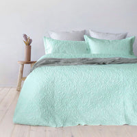 Bambury Botanica Embossed Glacier Coverlet Set Queen/King Kings Warehouse 