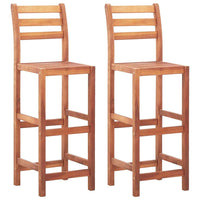 Bar Chairs 2 pcs Solid Acacia Wood Kings Warehouse 