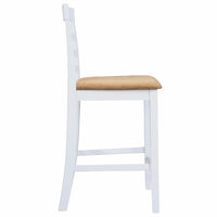 Bar Chairs 2 pcs White Fabric Kings Warehouse 