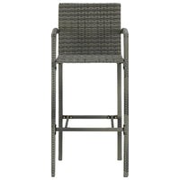 Bar Stools 4 pcs Grey Poly Rattan Kings Warehouse 