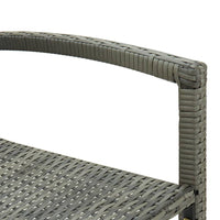 Bar Stools 4 pcs Grey Poly Rattan Kings Warehouse 