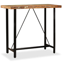Bar Table 120x60x107 cm Solid Reclaimed Wood Kings Warehouse 