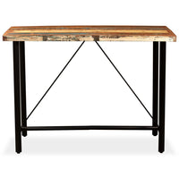 Bar Table 150x70x107 cm Solid Reclaimed Wood Kings Warehouse 