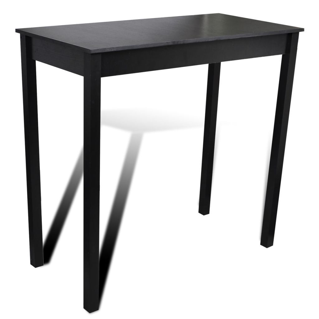 Bar Table MDF Black 115x55x107 cm Kings Warehouse 