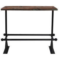 Bar Table Solid Reclaimed Wood Multicolour 150x70x107 cm Kings Warehouse 