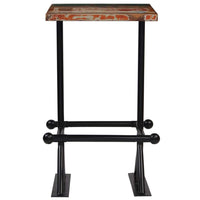 Bar Table Solid Reclaimed Wood Multicolour 60x60x107 cm Kings Warehouse 