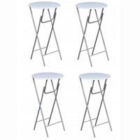Bar Tables 4 pcs with MDF Tabletop White Kings Warehouse 
