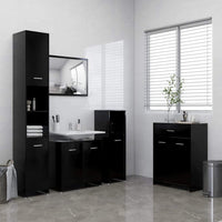 Bathroom Cabinet Black 60x33x80 cm Kings Warehouse 