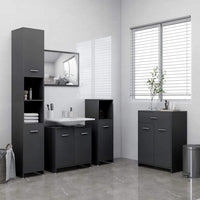 Bathroom Cabinet Grey 60x33x80 cm Kings Warehouse 
