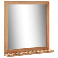 Bathroom Mirror 60x12x62 cm Solid Walnut Wood Kings Warehouse 