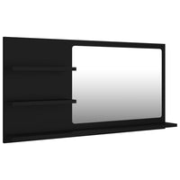 Bathroom Mirror Black 90x10.5x45 cm Kings Warehouse 