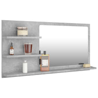 Bathroom Mirror Concrete Grey 90x10.5x45 cm Kings Warehouse 