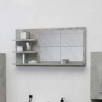 Bathroom Mirror Concrete Grey 90x10.5x45 cm