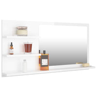 Bathroom Mirror High Gloss White 90x10.5x45 cm Kings Warehouse 