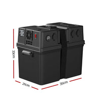 Battery Box 500W Inverter Deep Cycle Battery Portable Caravan Camping USB Kings Warehouse 