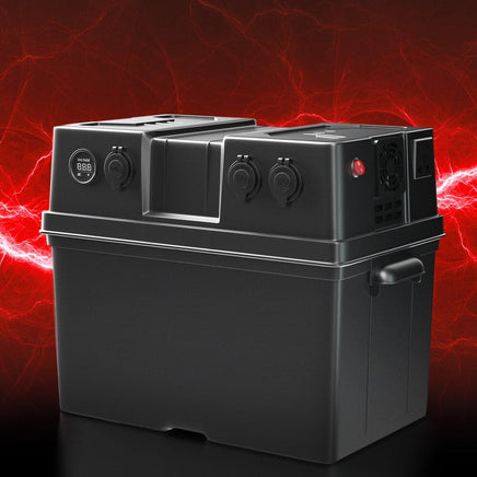 Battery Box 500W Inverter Deep Cycle Battery Portable Caravan Camping USB Kings Warehouse 
