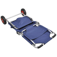 Beach Trolley with Wheels Portable Foldable Blue Kings Warehouse 