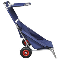 Beach Trolley with Wheels Portable Foldable Blue Kings Warehouse 