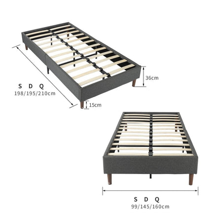 Bed Frame Mattress Foundation (Dark Grey) - Queen Black Friday & Cyber Monday Kings Warehouse 