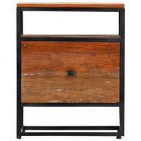 Bedside Cabinet 40x30x50 cm Solid Reclaimed Wood and Steel Kings Warehouse 