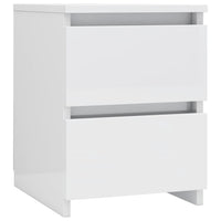 Bedside Cabinet High Gloss White 30x30x40 cm Kings Warehouse 
