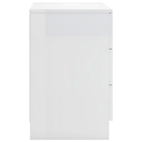 Bedside Cabinet High Gloss White 38x35x56 cm Kings Warehouse 
