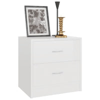 Bedside Cabinet High Gloss White 40x30x40 cm bedroom furniture Kings Warehouse 