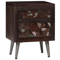 Bedside Cabinet Solid Reclaimed Wood 40x30x50 cm FALSE Kings Warehouse Default Title 