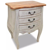 Bedside Cabinet Solid Reclaimed Wood 48x35x64 cm FALSE Kings Warehouse Default Title 