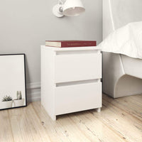 Bedside Cabinet White 30x30x40 cm