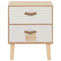 Bedside Cabinet with 2 Drawers 40x30x49.5 cm Solid Pinewood bedroom furniture Kings Warehouse 