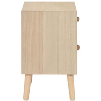 Bedside Cabinet with 2 Drawers 40x30x49.5 cm Solid Pinewood bedroom furniture Kings Warehouse 