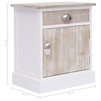 Bedside Cabinets 2 pcs 38x28x45 cm Paulownia Wood Kings Warehouse 
