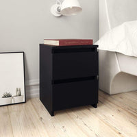 Bedside Cabinets 2 pcs Black 30x30x40 cm