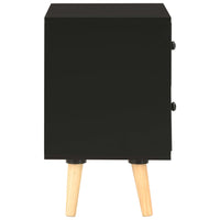 Bedside Cabinets 2 pcs Black 40x30x50 cm Solid Pinewood Kings Warehouse 