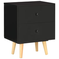Bedside Cabinets 2 pcs Black 40x30x50 cm Solid Pinewood Kings Warehouse 