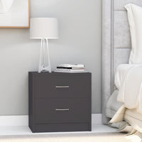 Bedside Cabinets 2 pcs Grey 40x30x40 cm bedroom furniture Kings Warehouse 