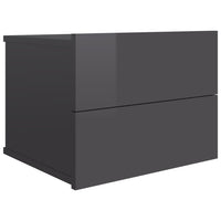 Bedside Cabinets 2 pcs High Gloss Grey 40x30x30 cm Kings Warehouse 